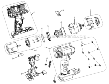 Page A Diagram and Parts List for CP8828  Chicago Pneumatic Wrench